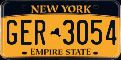NY license plate GER3054