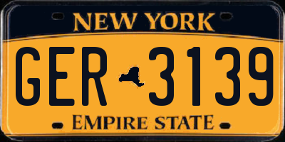 NY license plate GER3139