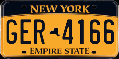 NY license plate GER4166