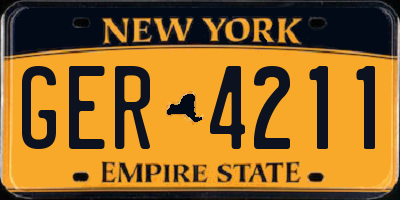NY license plate GER4211