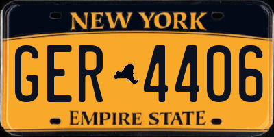 NY license plate GER4406