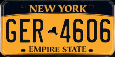 NY license plate GER4606