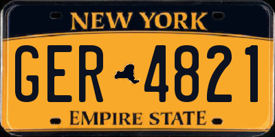 NY license plate GER4821