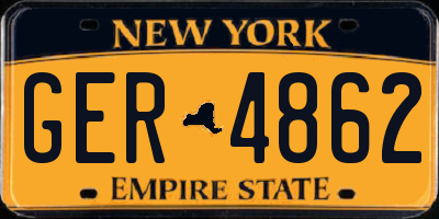 NY license plate GER4862