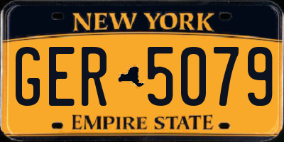 NY license plate GER5079