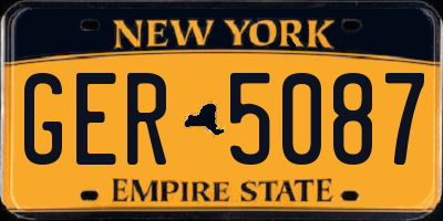 NY license plate GER5087