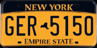 NY license plate GER5150