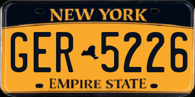 NY license plate GER5226