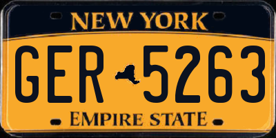 NY license plate GER5263