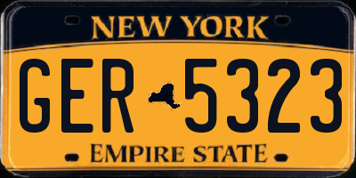 NY license plate GER5323