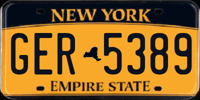 NY license plate GER5389