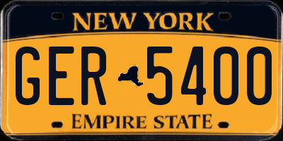 NY license plate GER5400