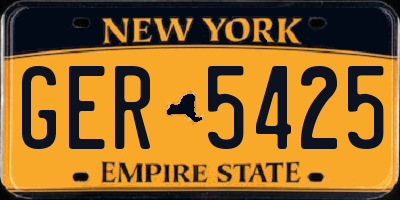 NY license plate GER5425