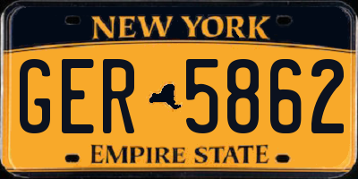 NY license plate GER5862