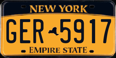 NY license plate GER5917