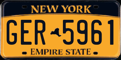NY license plate GER5961