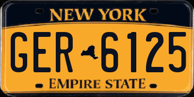NY license plate GER6125