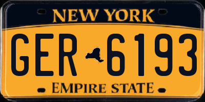 NY license plate GER6193