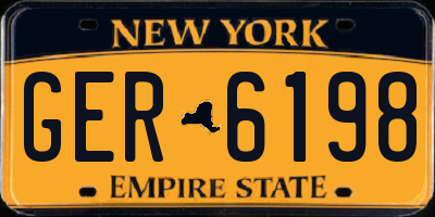 NY license plate GER6198
