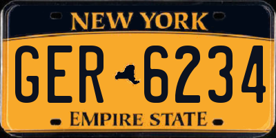 NY license plate GER6234