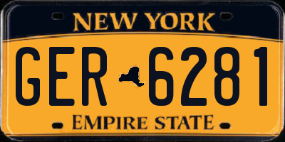 NY license plate GER6281