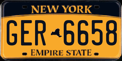 NY license plate GER6658
