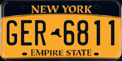 NY license plate GER6811