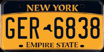 NY license plate GER6838