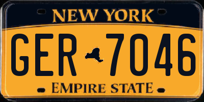 NY license plate GER7046