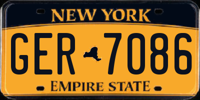NY license plate GER7086