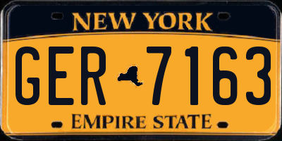 NY license plate GER7163