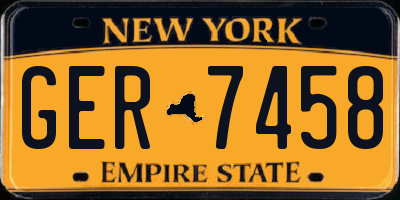 NY license plate GER7458