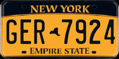 NY license plate GER7924