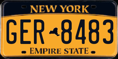 NY license plate GER8483