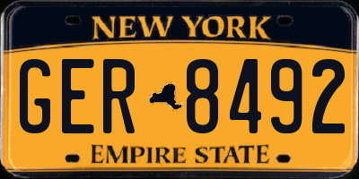 NY license plate GER8492