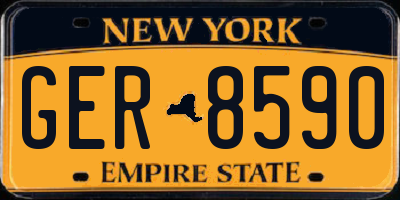 NY license plate GER8590