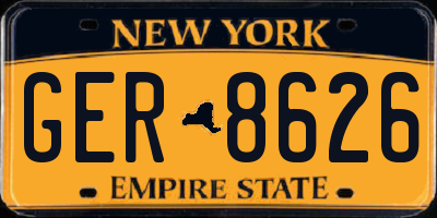 NY license plate GER8626
