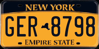 NY license plate GER8798