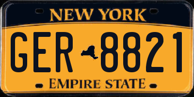 NY license plate GER8821