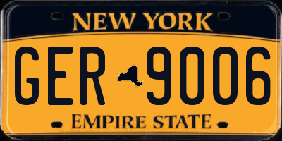 NY license plate GER9006