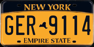 NY license plate GER9114
