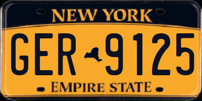 NY license plate GER9125