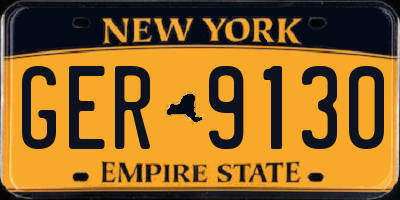 NY license plate GER9130