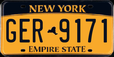 NY license plate GER9171