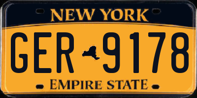 NY license plate GER9178