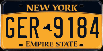 NY license plate GER9184