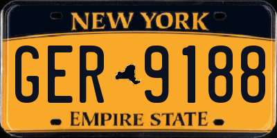 NY license plate GER9188