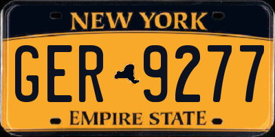 NY license plate GER9277