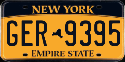 NY license plate GER9395