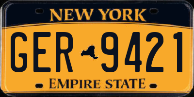 NY license plate GER9421